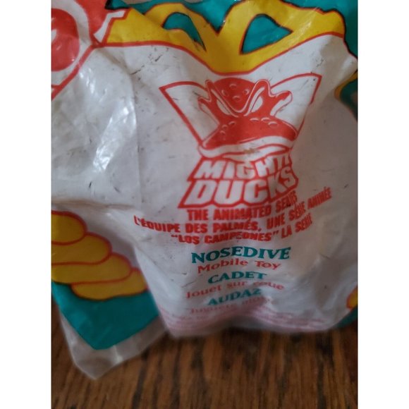 Vtg NEW Happy Meal Toy McDonalds DISNEY MIGHTY DUCKS #2 NOSEDIVE 1996 - Picture 2 of 4